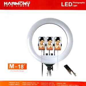 Professional ring light 18 inch Harmony model m18+ with tripod (3)
