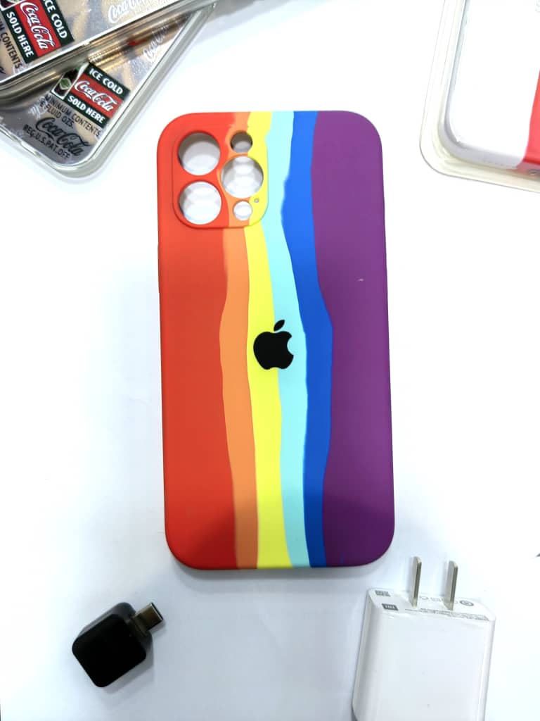 Rainbow silicone case for iPhone 12promax (2)