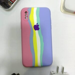 Rainbow silicone case for iPhone X, Xs