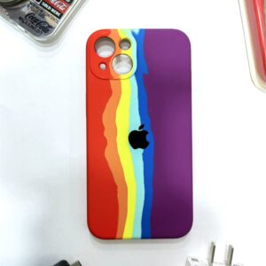 Rainbow silicone iPhone 13 case