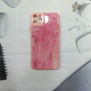 Resin fantasy frame with pink design for iPhone 11 promax