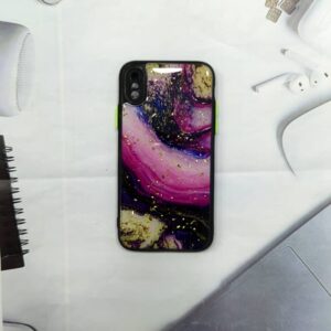 Resin fantasy frame with stone design for iPhone X, Xs