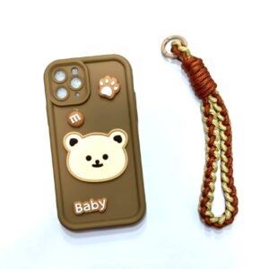 Baby Bear fantasy iPhon 11pro case with rope strap