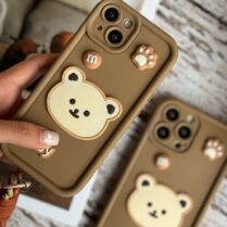 قاب فانتزی خرسی مدل Baby Bear ایفون 12 با بند طنابی (2)
