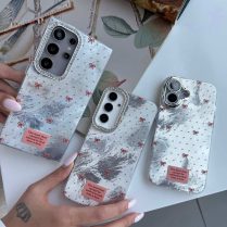 Red Brush Bow Fancy Case for iPhone 13 (2)